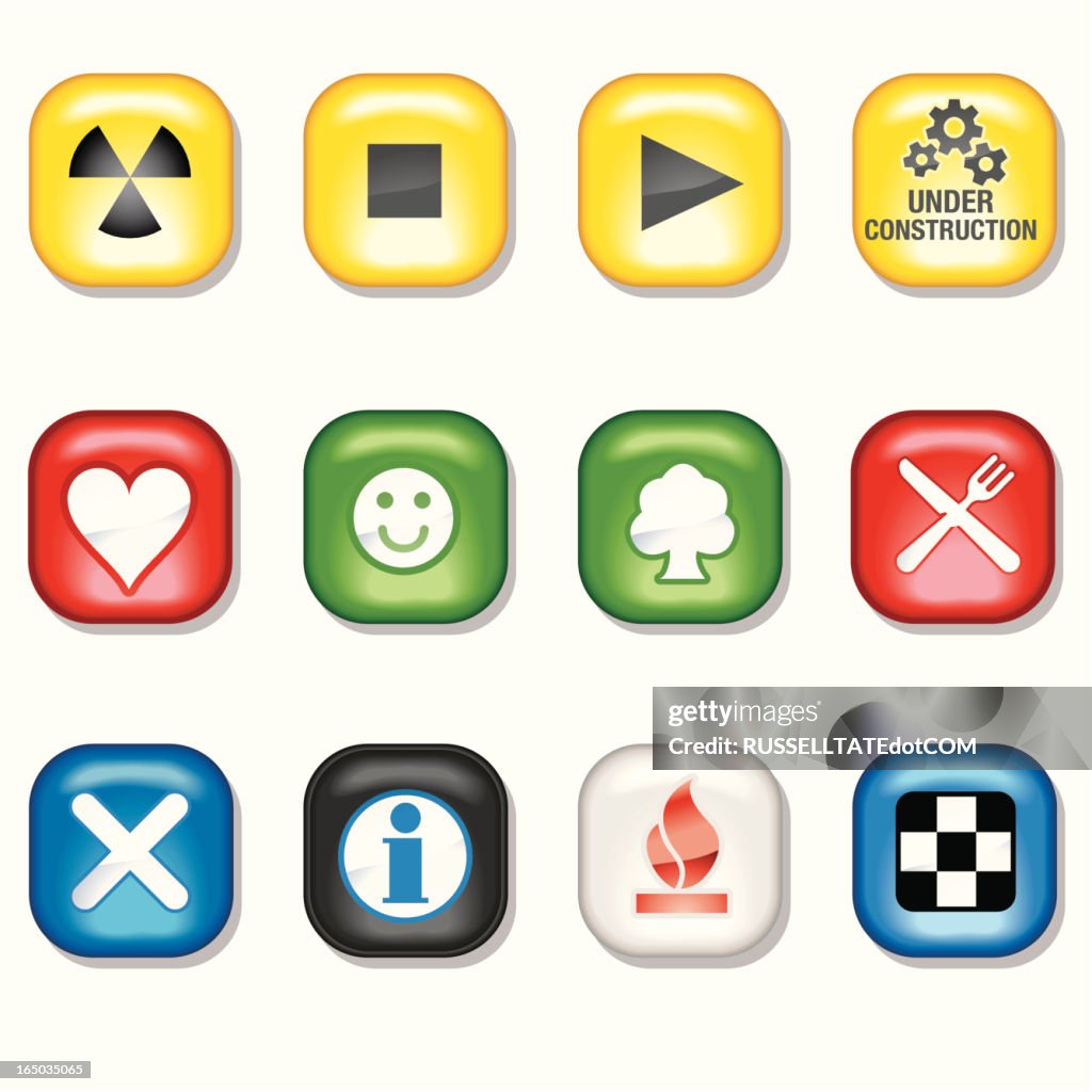 Square Buttons High-Res Vector Graphic - Getty Images