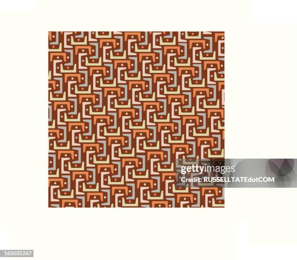 Interlink Pattern Background 1960 Background High Res Illustrations - Getty Images