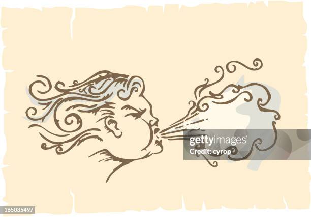 aeolus - wind god - wind map stock illustrations