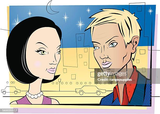 on a date - date night stock illustrations