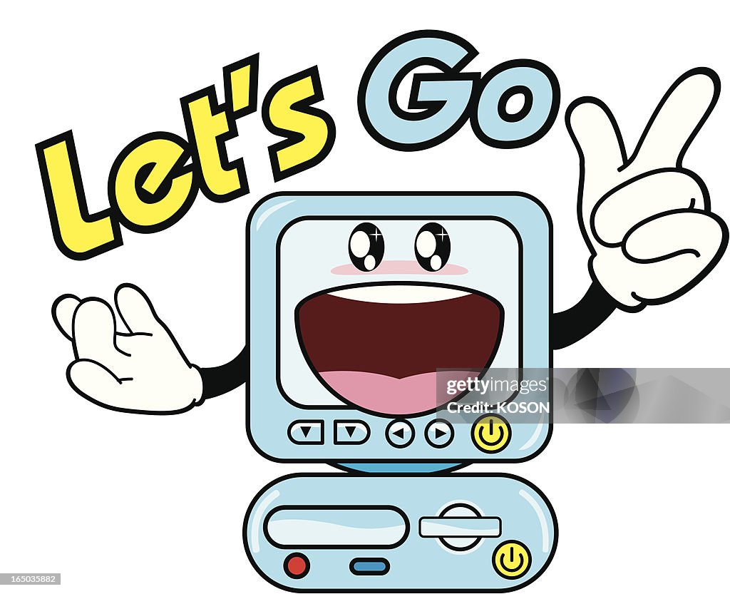 Computer Cartoon High-Res Vector Graphic - Getty Images