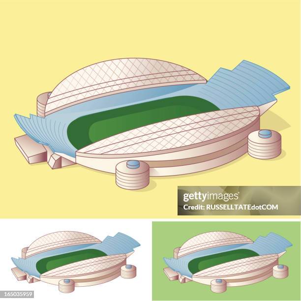 modern stadium - window seat stock illustrations