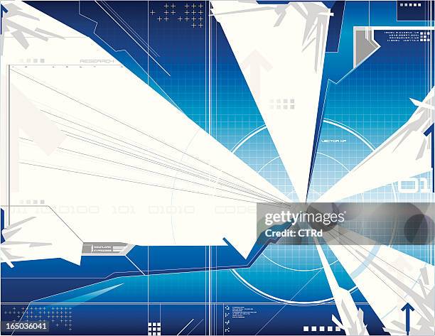 abstract vector background - technology interphase stock illustrations