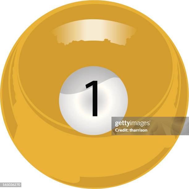 one ball - billiards hall stock illustrations
