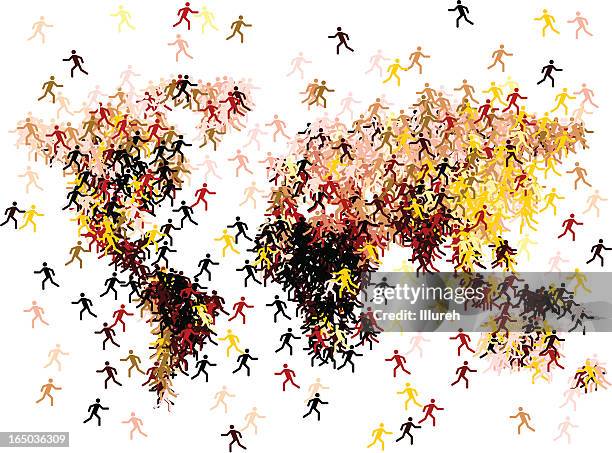 migration - human migration stock illustrations