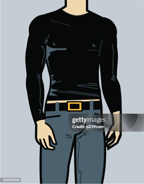 black shirt - too small stock illustrations