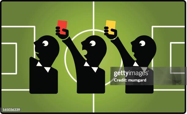 referee! (vector illustration) - soccer field lines stock illustrations