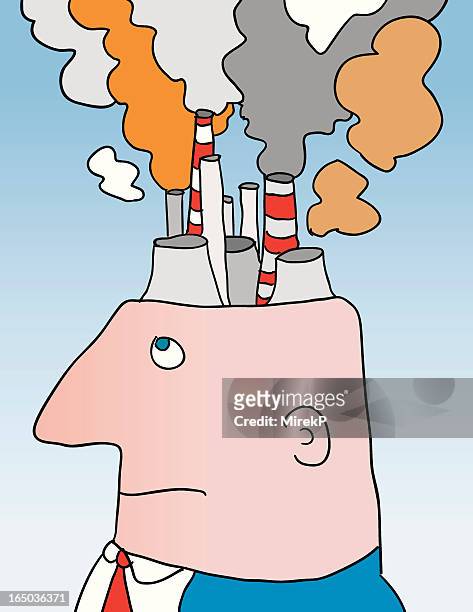pollution - warming up stock illustrations