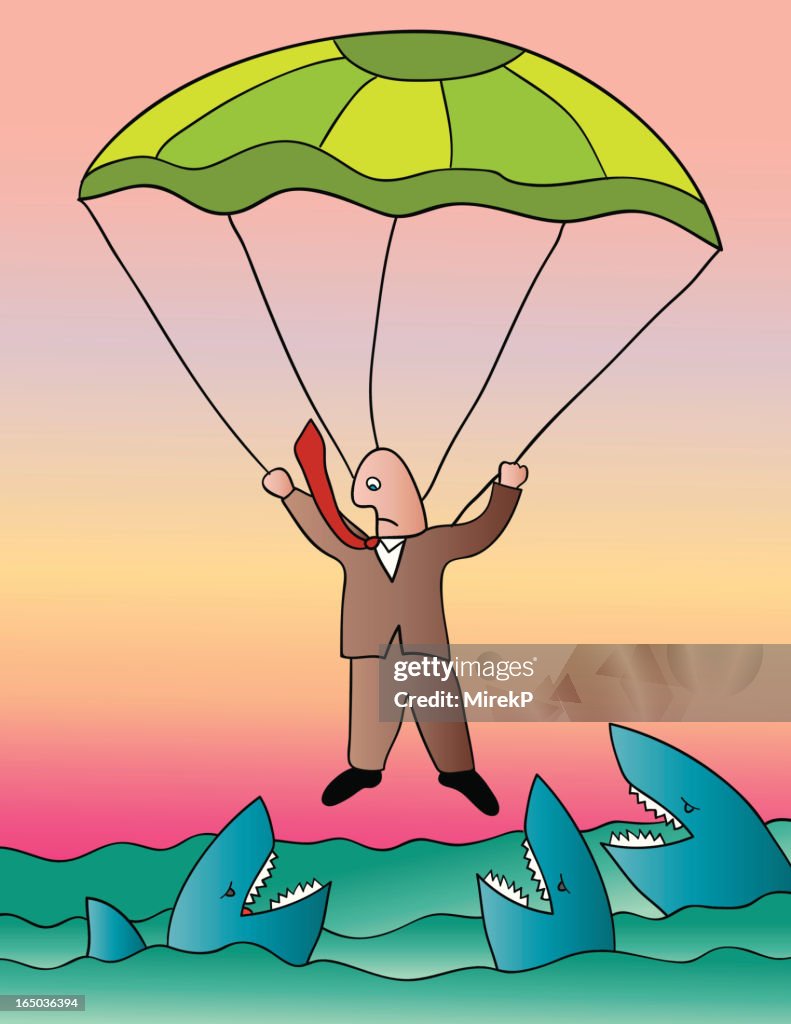 Unglückliche landing,