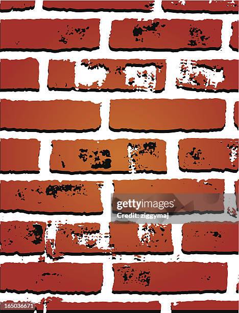vector brick pattern - house window close up stock illustrations
