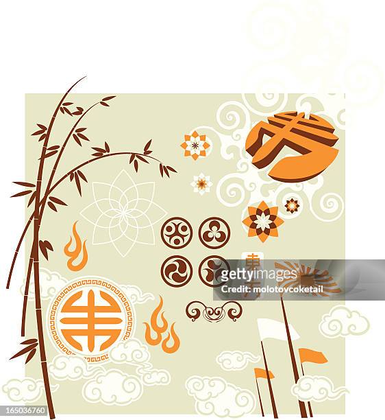 eastern touch (design elements) - east stock illustrations