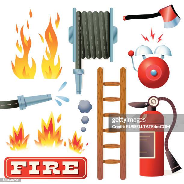 fire - spool stock illustrations