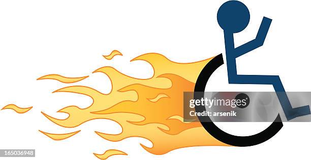 paralympic athlete - amputee stock illustrations
