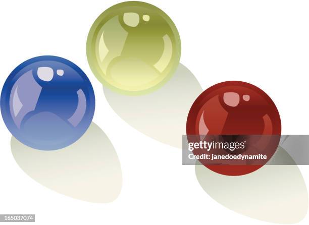 glass marbles - playing marbles stock illustrations