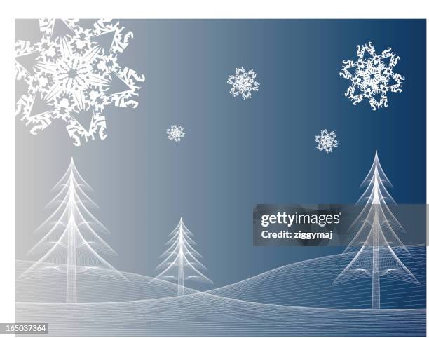 winter background - vector - snow path vector stock illustrations