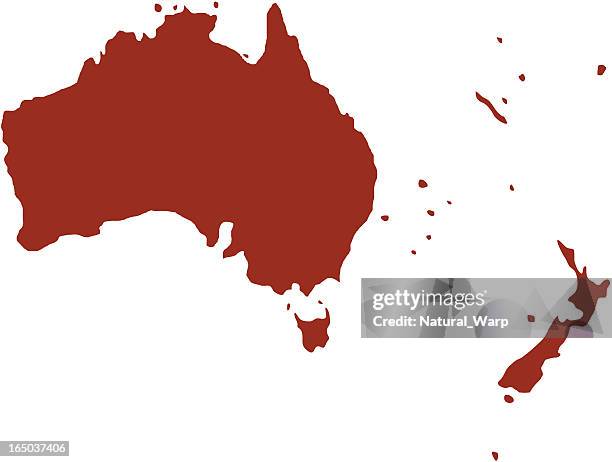 australia - new zealand v australia stock illustrations