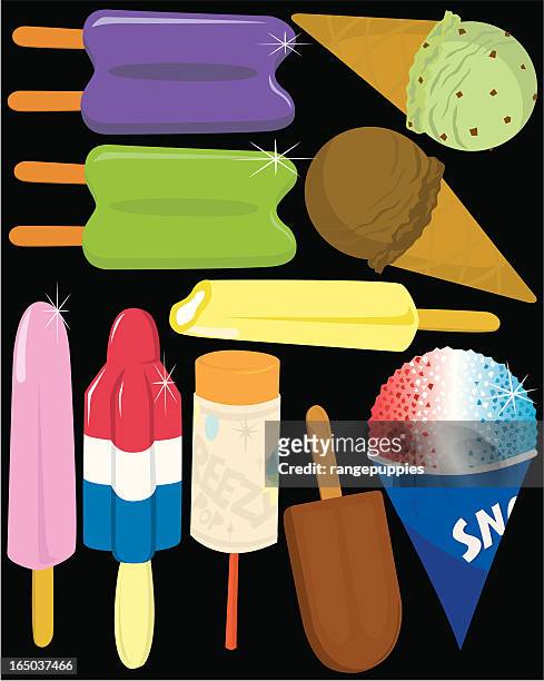 frozen treats - slush stock illustrations