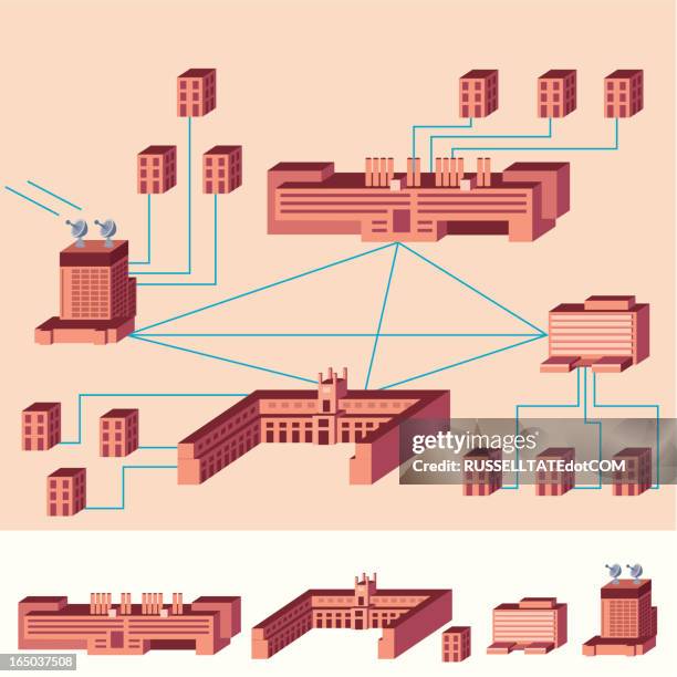 building networks - network connection plug stock illustrations