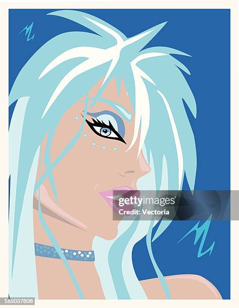 lips - profile picture stock illustrations