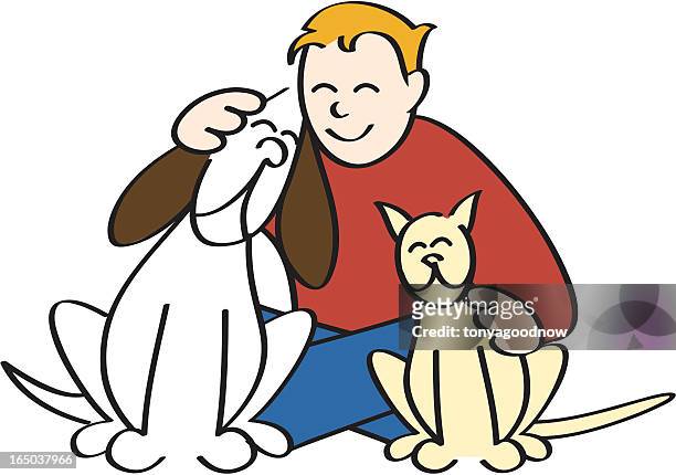 72 Hugging A Dog Cartoon High Res Illustrations - Getty Images