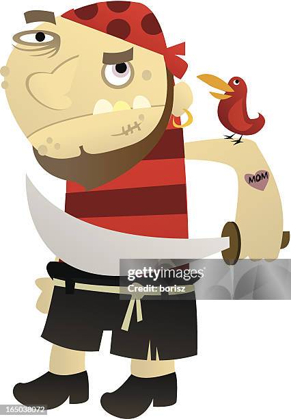 piraten-guss - pirate criminal stock-grafiken, -clipart, -cartoons und -symbole