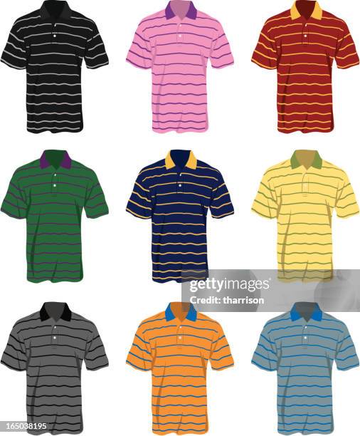vector polo shirts - tshirt texture stock illustrations