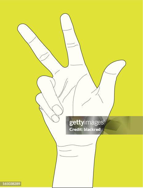 greetings hand gesture - 8 muses stock illustrations