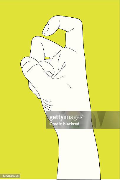 question mark hand gesture - finger hook stock illustrations