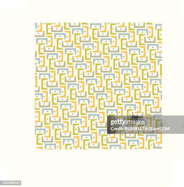 interlink pattern - 1970 stock illustrations