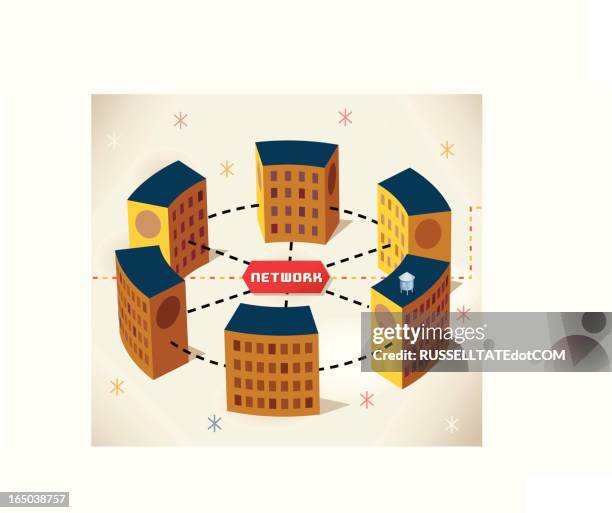 network - daisy chain stock illustrations