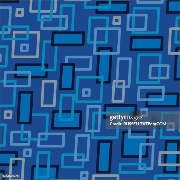 retro blue pattern - senior dancing stock illustrations