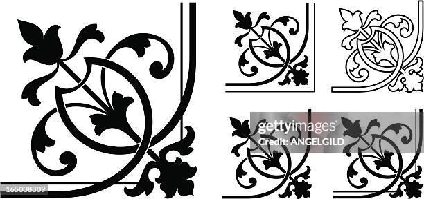 elegante eck-detail - ecke eines objekts stock-grafiken, -clipart, -cartoons und -symbole