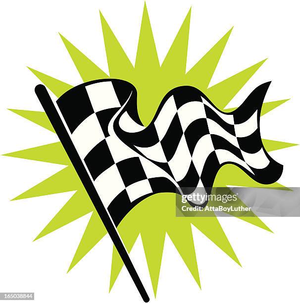 zielflagge - checkered flag stock-grafiken, -clipart, -cartoons und -symbole