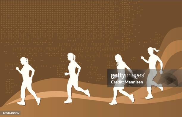 running - vector - breath exercise stock illustrations