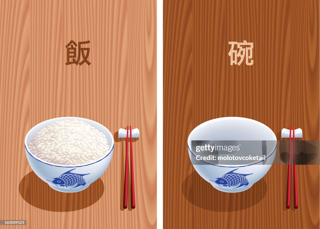 Bowl and rice