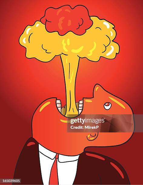 fire nuke explosion - enriched uranium stock illustrations