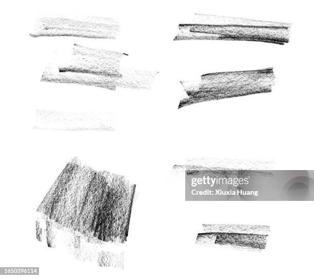 charcoal bold smears wide brush stroke shapes - charcoal line drawing stock pictures, royalty-free photos & images