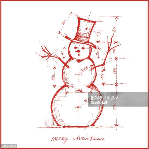 ilustraciones, imágenes clip art, dibujos animados e iconos de stock de proyecto de un muñeco de nieve - bolígrafo y marcador