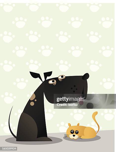 pets - friendly rivalry stock illustrations