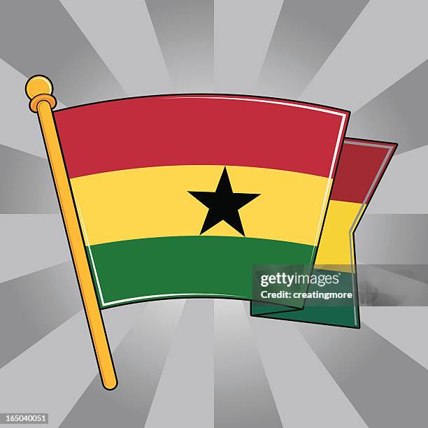 flag of ghana - accra stock illustrations