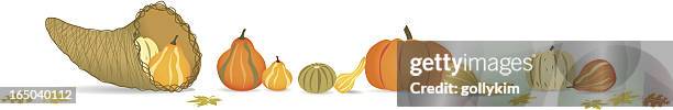 autumn cornucopia - cornucopia stock illustrations