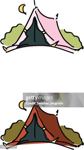 tents - slumber party stock illustrations