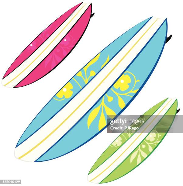 surf boards perspective - the bigger picture stock illustrations