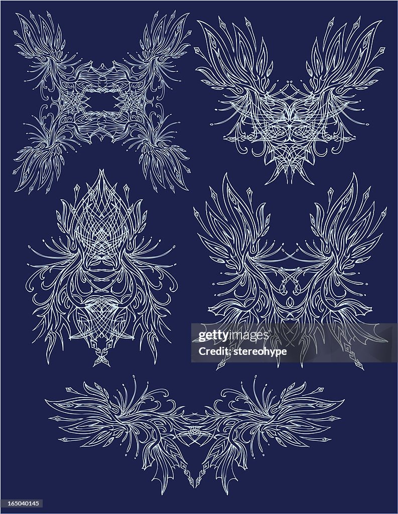 Winged Design Winged Design Elements High-Res Vector Graphic - Getty Images