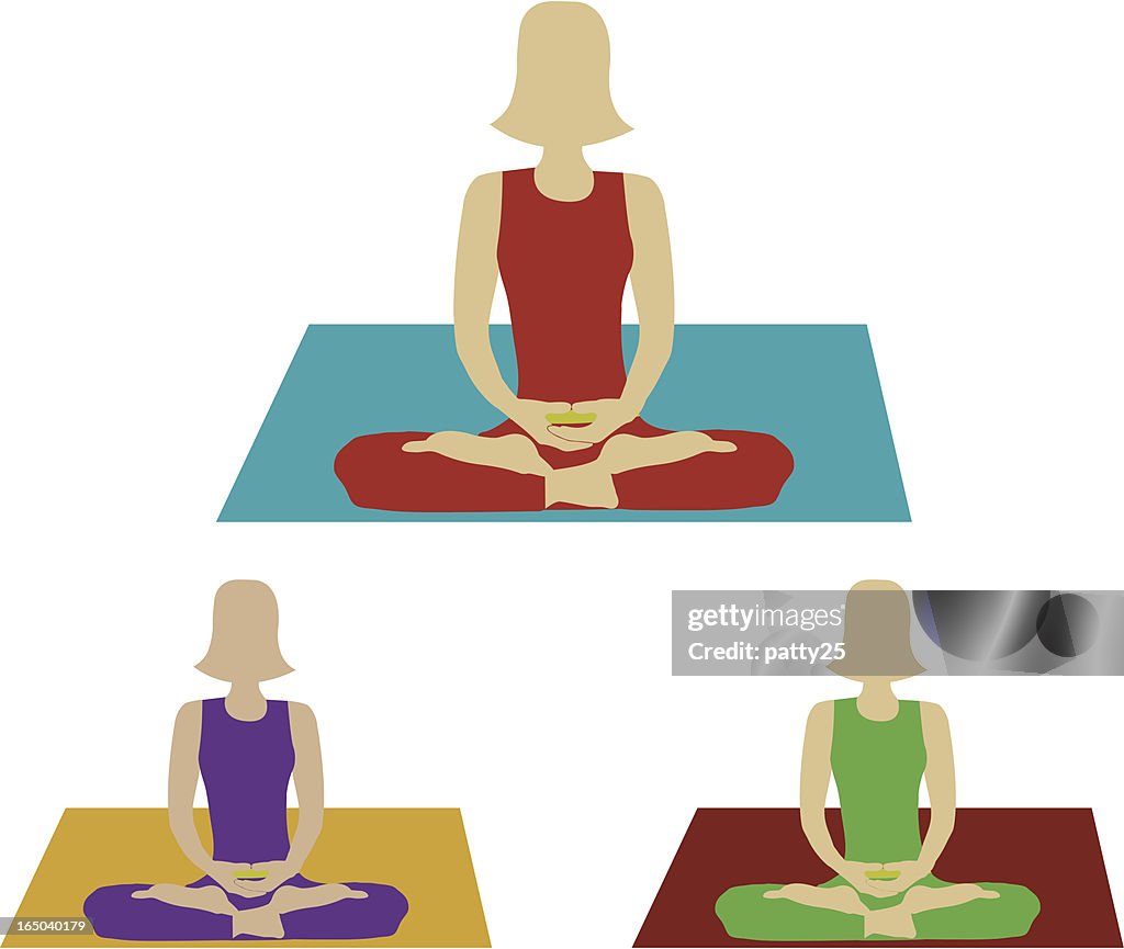 Vector yoga pose