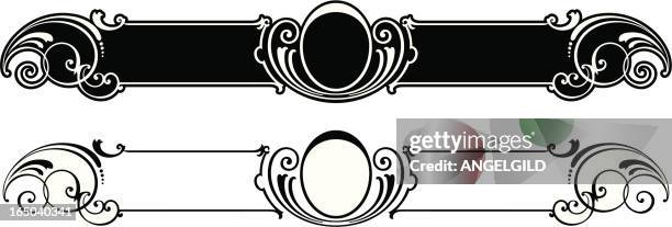 ornate panels - parchment scroll stock illustrations