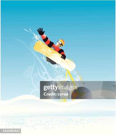 Snowboarding and design elements Snowboarding and design elements