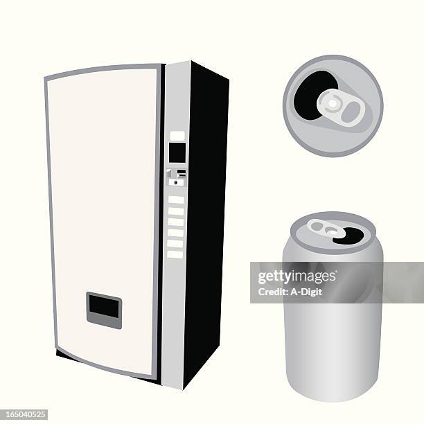 pop dispenser vector silhouette - vending machine stock illustrations