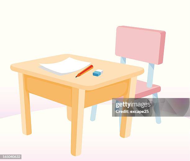 ein tisch - schreibtisch stock-grafiken, -clipart, -cartoons und -symbole