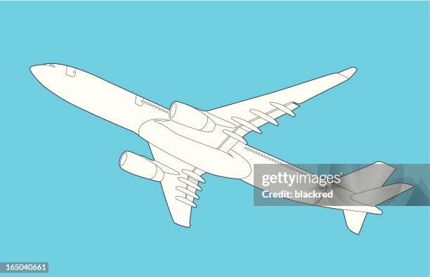 airplane 767 - returning item stock illustrations